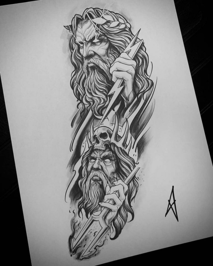 Long Sleeve Sketch Zeus/Hades