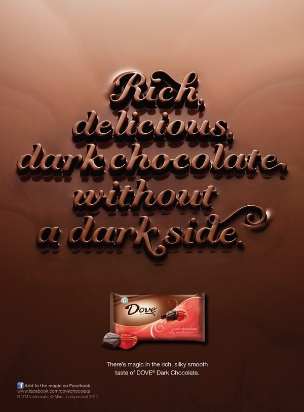 Dove Chocolate | Jessica Hische #chocolate #script #texture #typography