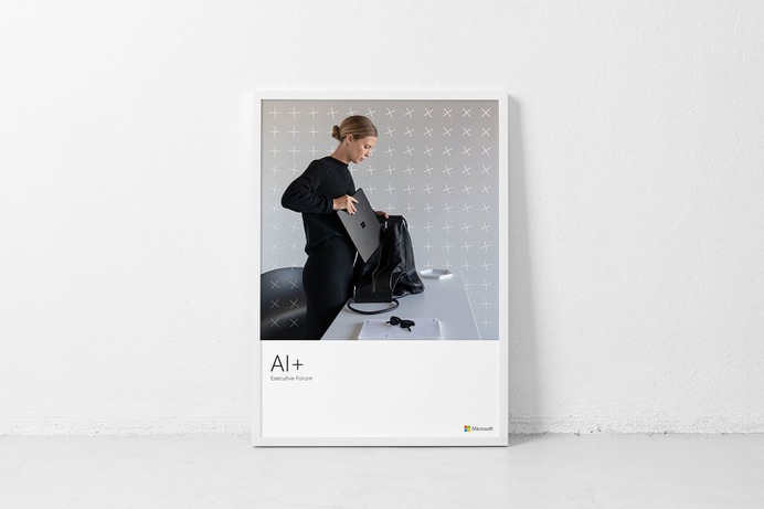 Microsoft AI+ - Mindsparkle Mag Samuel Oakes designed Microsoft AI+ Executive Forum – an exclusive community of European businesses and leaders driving transformation and innovation in AI #logo #packaging #identity #branding #design #color #photography #graphic #design #gallery #blog #project #mindsparkle #mag #beautiful #portfolio #designer