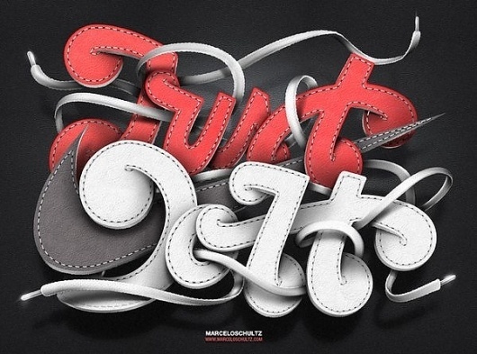 38 Beautiful Examples of Typography | SpyreStudios #stiching #nike #red #gray