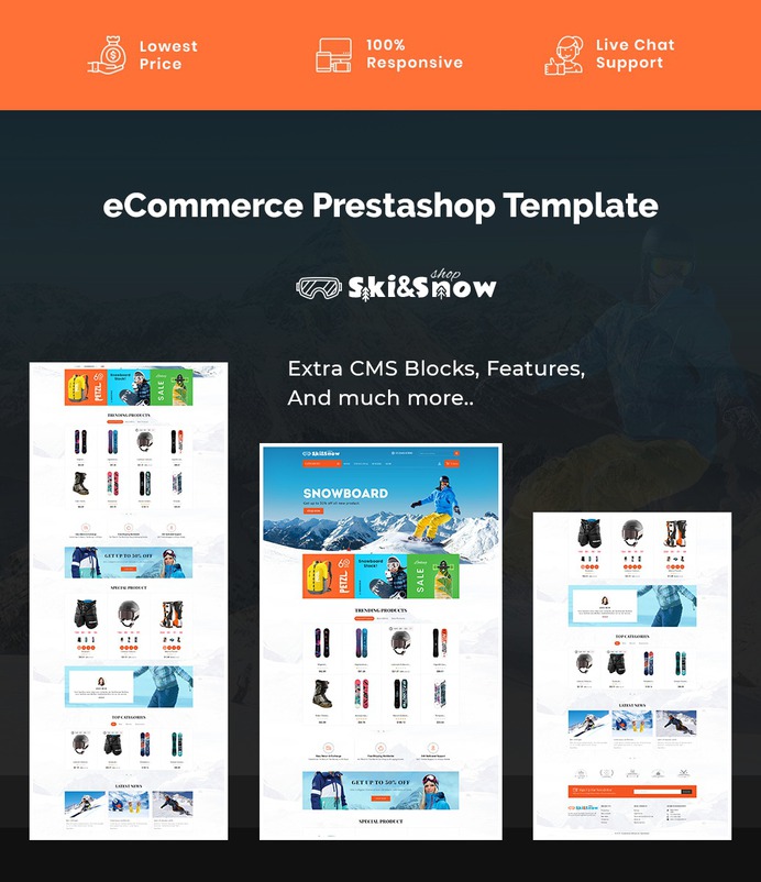 #Ski & #Snow #Boards - #Prestashop #Responsive #Theme | #TemplateTrip #eCommerce #Website #Design #Template