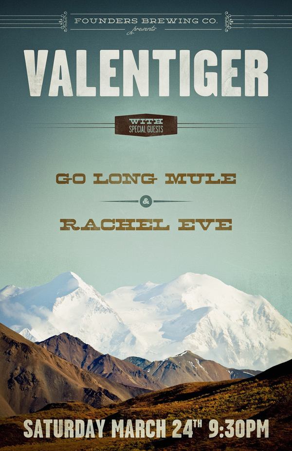 valentiger poster #sky #design #vintage #poster #mountains #typography