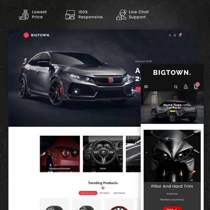 #Bigtown #Auto #Parts - #MultiPurpose Store - #Prestashop #Responsive #Theme | #TemplateTrip #eCommerce #Website #Design #Template