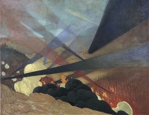 1917 | Amateur d'art #smoke #lights #fire #painting #surreal #fields #rays