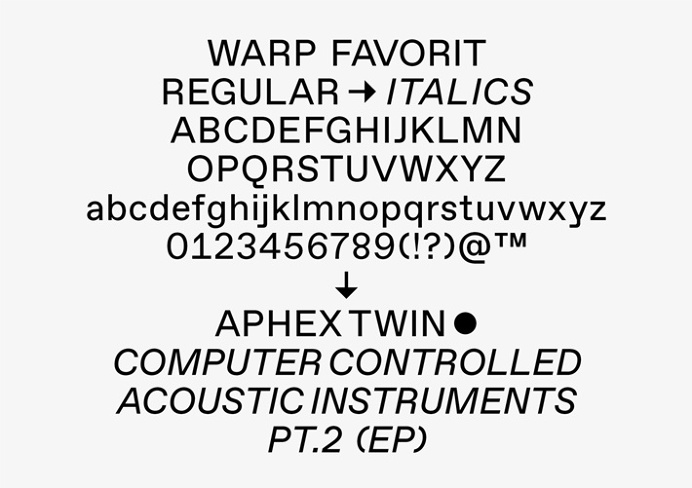 Warp Records by Till Wiedeck #typography