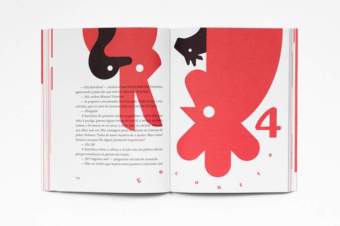 book, abstract, red, black, white, chicken, animal, bunny