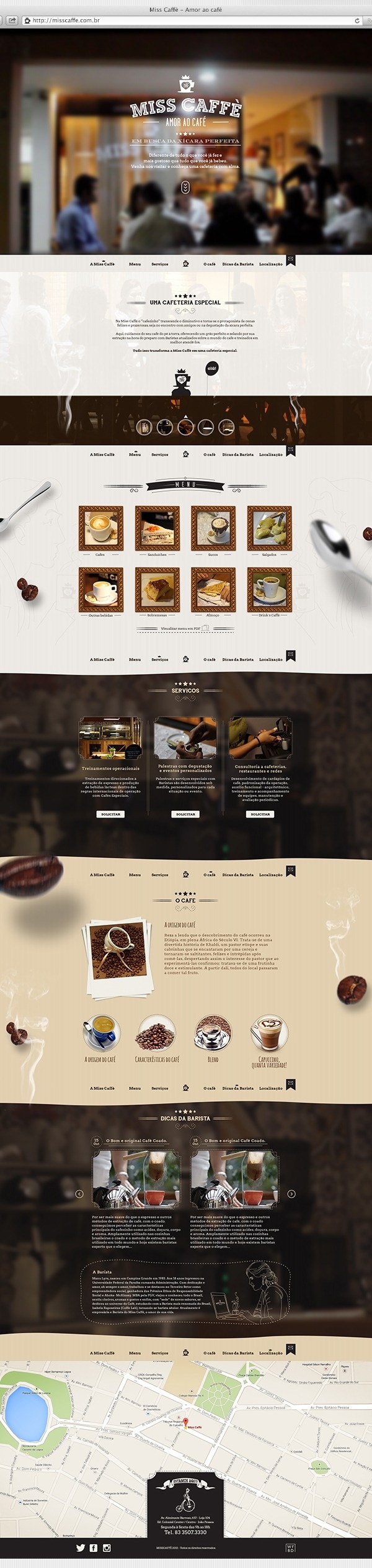 Website MissCaffè on Behance #coffe #interface #webdesign #uidesign #web