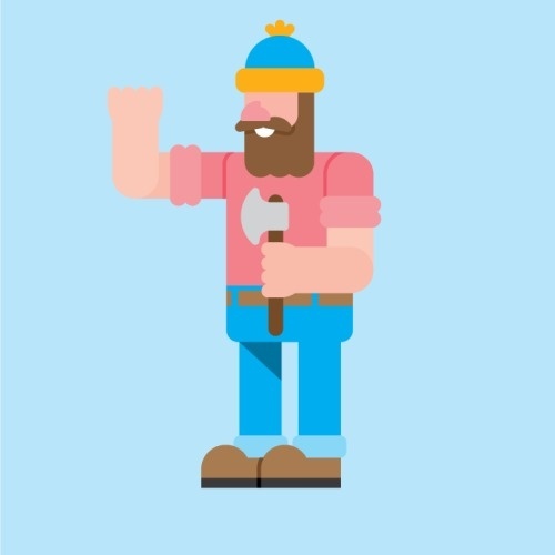 Guy for a thing. #geometric #people #illustration #minimal #face #character