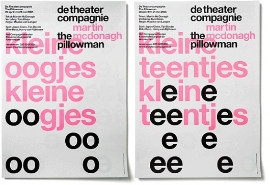 DTC / The Pillowman - Experimental Jetset #design #experimental #poster #jetset #typography
