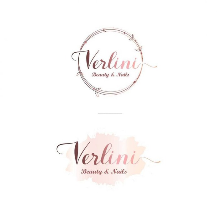 Verlini logo design, beauty & nails ❤