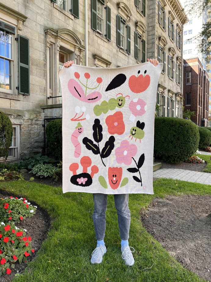 Garden Creatures Mini Blanket