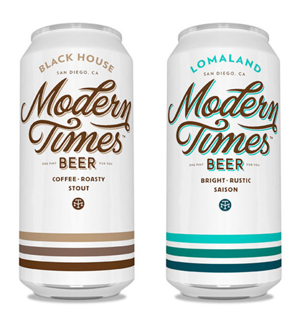 Modern Times beer packaging #beer #beverage #alcohol #clean #typography