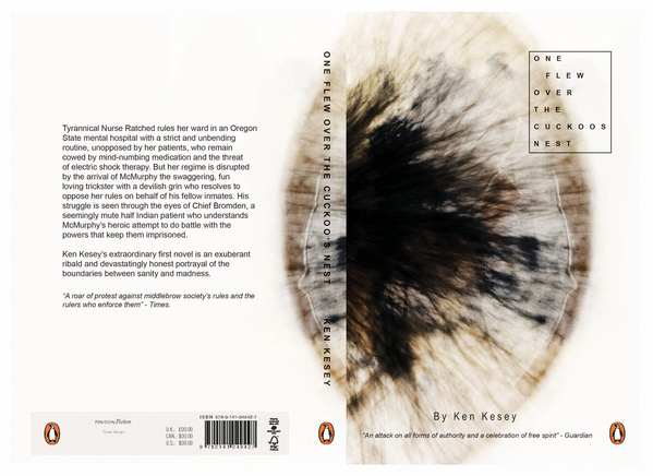 One flew over the cuckoo nest. #objects #front #mcmurphy #competition #nest #cuckoos #design #graphic #book #books #over #cover #eye #illustration #the #one #penguin #flew #character #posessions