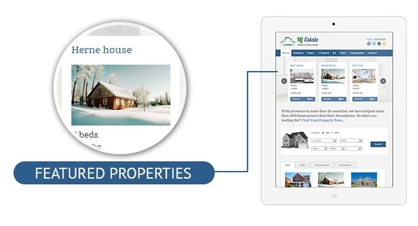 Mj Estate - Real Estate Joomla Template #property #responsive #portfolio #design #listing #real #joomla #25 #template #blue #estate #web #green