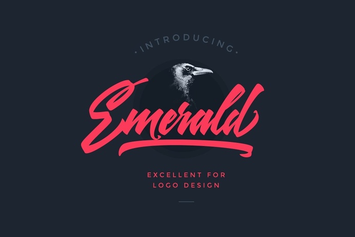 Font Skrip Zamrud untuk Desain Logo