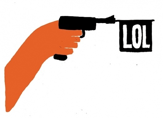 Jean Jullien's online portfolio: It's nice that #gun #design #illustration #drawn #art #hand #lol #typography