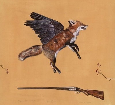 Modcult #illustration #fly #animal #fox