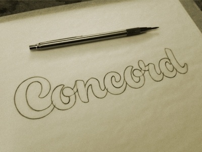 Dribbble - Concord Sketch by Jeffrey Devey #drawn #hand #typography