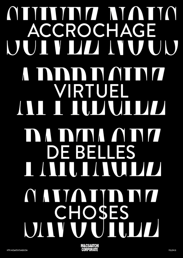jimbobarbu: New poster for M&C Saatchi Corporate.October 13. #serif #sans