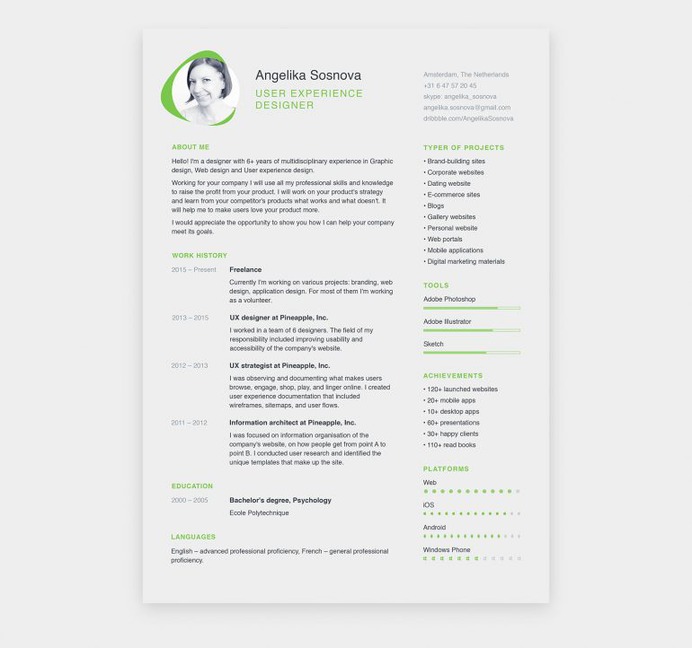 Two Résumé Templates