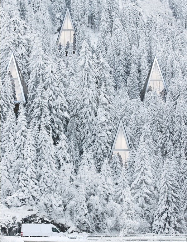 Capture #white #forrest #living #snow #wood #architecture #future #prism