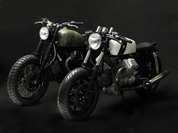 the tractor v75 reconstructed italian police bike by venier #moto