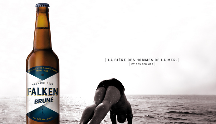 FALKEN. FRENCH BEER. BRUNE BOTTLE#FRENCH#BEER#PAS-SAGE.COM