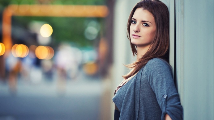 Bokeh Girl Portrait