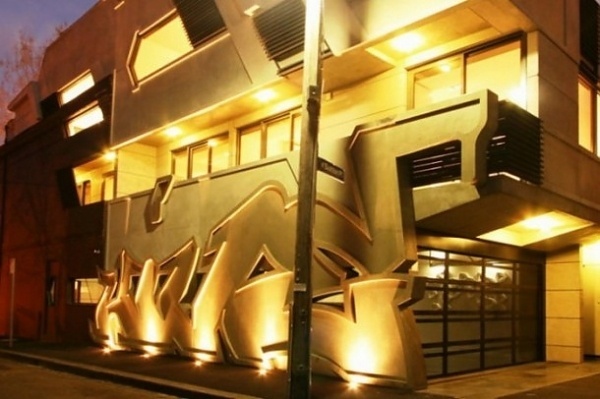 Graffiti and Architecture - Together in a Modern Building
