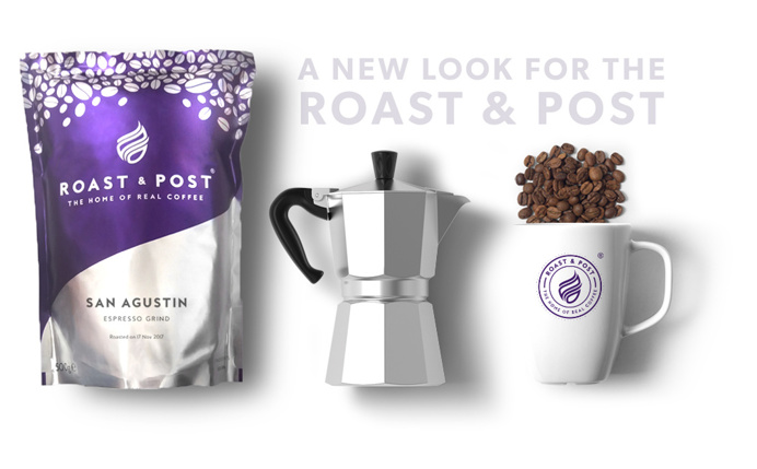 Roast & Post branding and coffee packaging, by Redspa http://redspa.uk