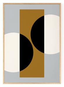 Outlined.cc Limited Edition Artwork Two Circles and a Rectangle geometric art print design artprint wallart