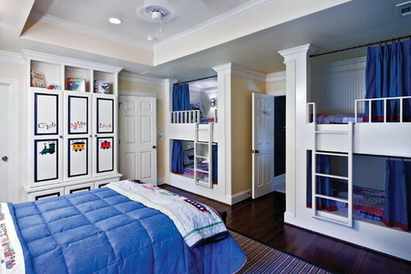 30+ Beautiful Bunk Room Ideas for Kids #kids #bedroom #bunk #room