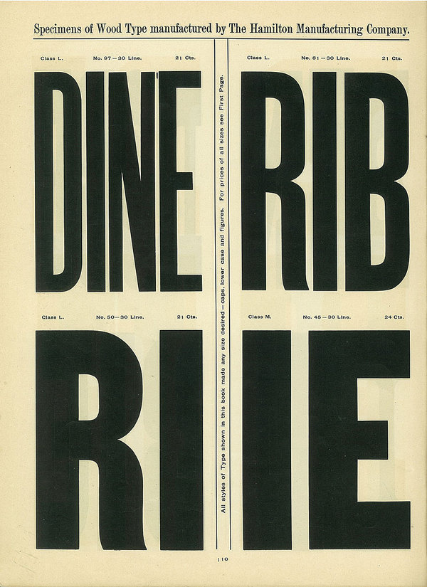 Hamilton Wood Type Catalog #14