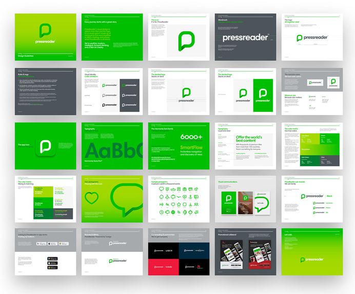 New Logo and Identity for PressReader done In-house