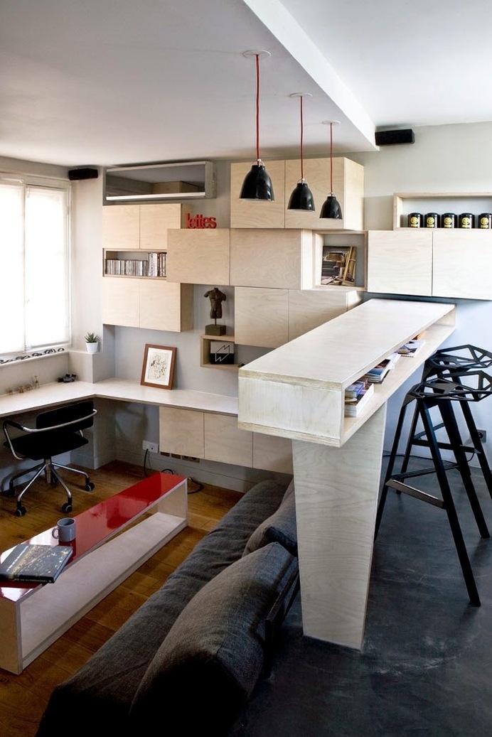 16 m² Tiny Apartment in Paris #interior #apartment #simple #minimal