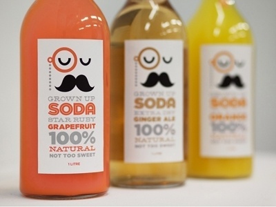 Dribbble - SODA by Alex Westgate #packaging #drink #moustache