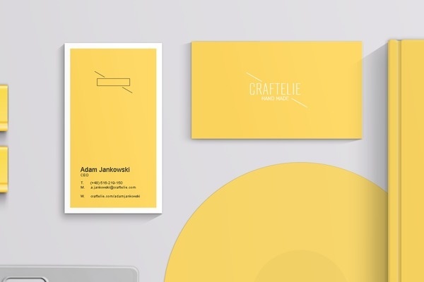 Craftelie - Brand Identity #polish #branding #modern #identification #yellow #behance #minimal #logo