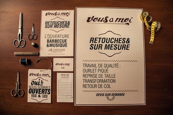 Vous a moi branding on the Behance Network #french #branding