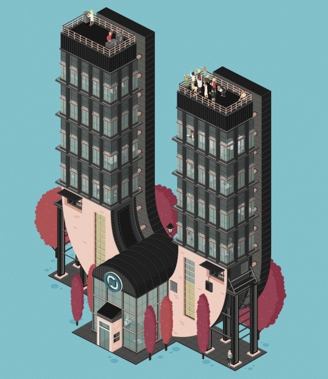 Animated Architectural Letterforms_6 #illustration #building