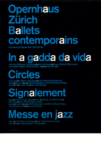 Ruedi Rüegg — Opernhaus Zürich Ballets contemporains (1972) #type