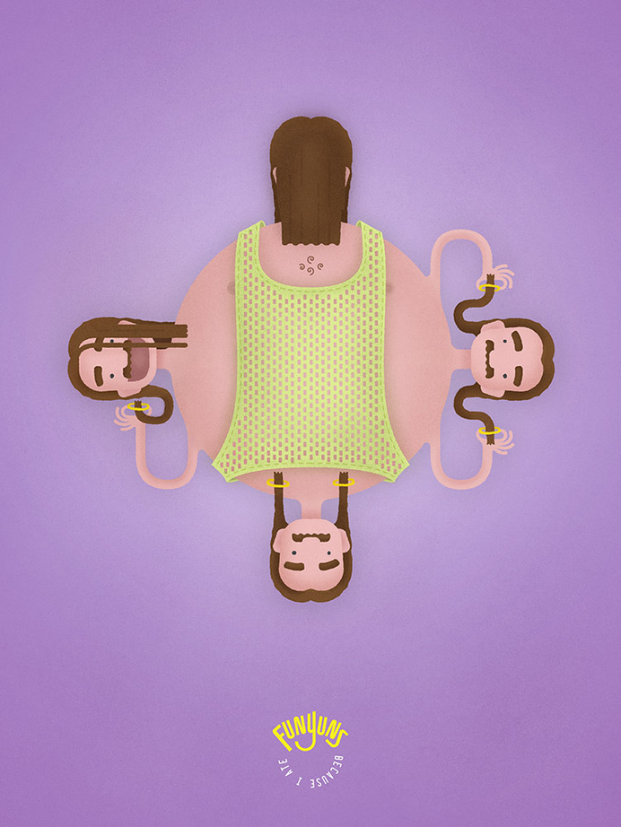 Funyuns Student Ad by Nathan Fyock & David Behar #mesh #funyuns #tank #fleshball