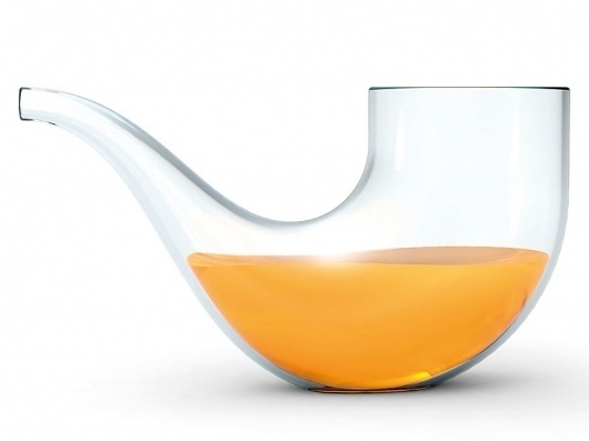 sebastian bergne: pipe glass for pigr' #glass #beer #transparent #pipe