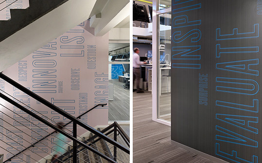 NPR Headquarters. Designed by Poulin + Morris / www.enviromeant.com #graphics #wall
