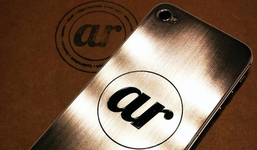 Stainless Steel iPhone Plate | BrandPress Co. #steel #branding #illustrator #iphone #identity #logo