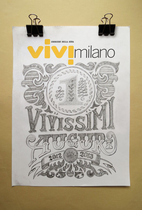 Vivimilano by Jacopo Atzori #technique #lettering #design #graphic #craftsmanship #quality #typography