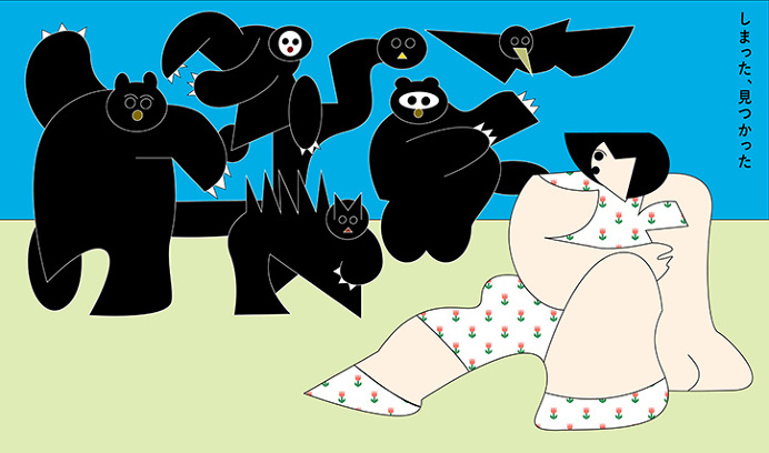 Momoenarazaki-animalattack-illustration-itsnicethat