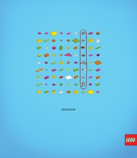 Lego: Words puzzle, Spaceship | Ads of the World™ #advert #concept #lego