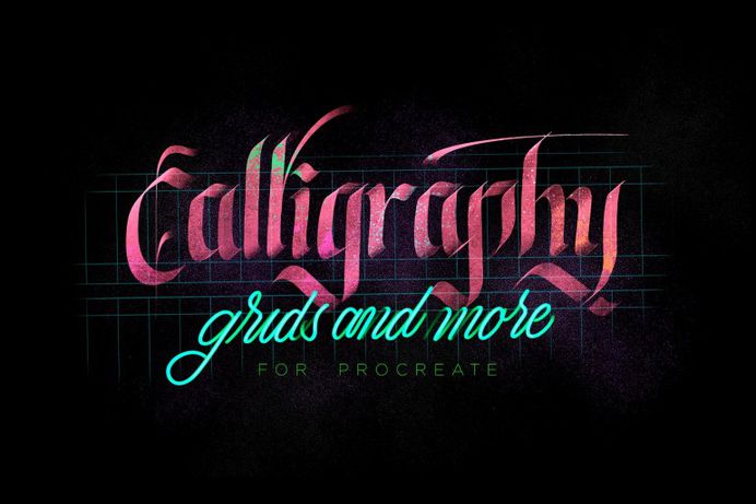 Calligraphy,Grids & more for Procreate