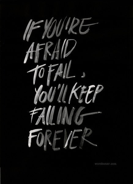 failingforever Art Print by WRDBNR #quote #print #poster #typography