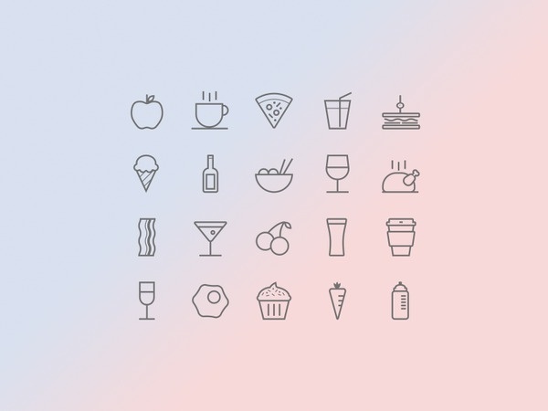 Food and Drink Icon Set #icon #picto #symbol #food